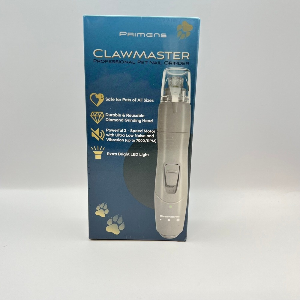 Primens ClawMaster Pro Pet Nail Grinder Rechargeable LED NEW Sealed
